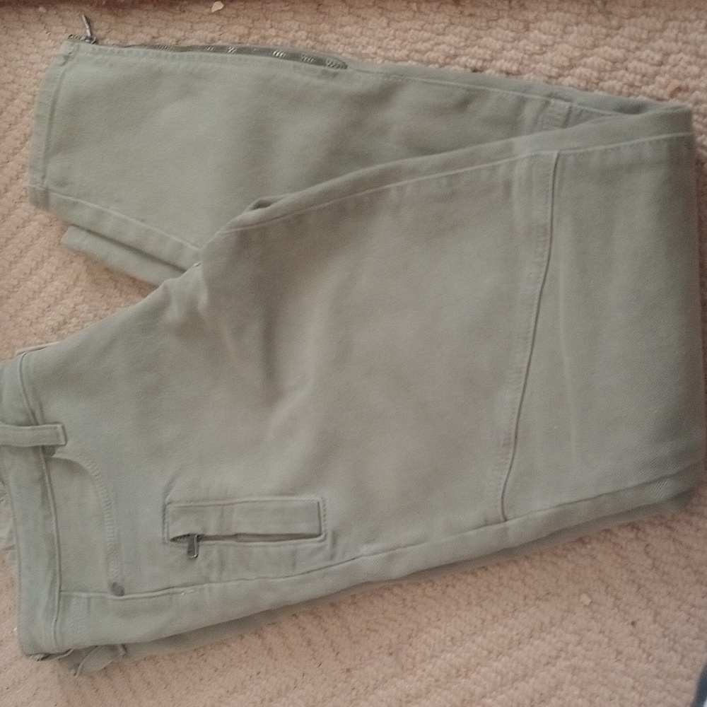 PAIGE Army Green Women's Straight Leg Jeans. Size 27 - Picture 6 of 6